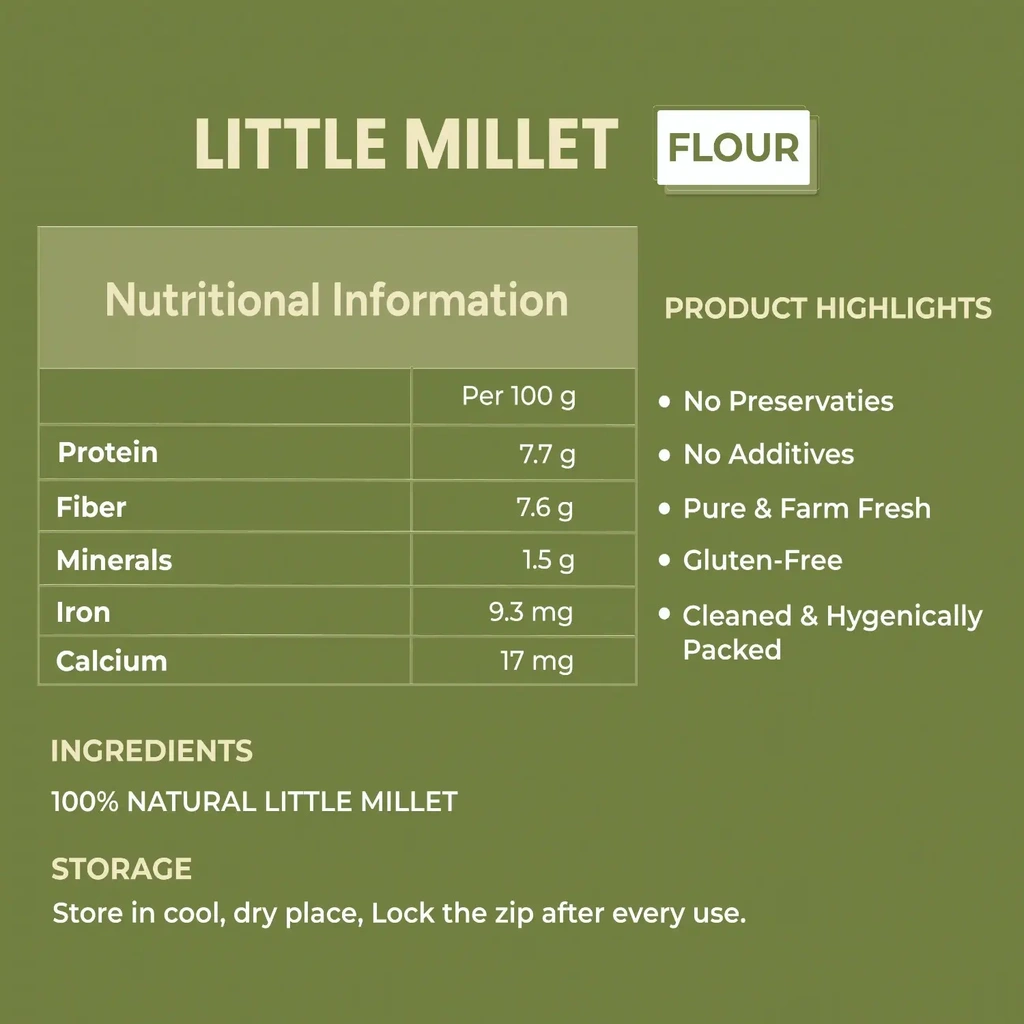 LittleMilletFlourNutritionTable