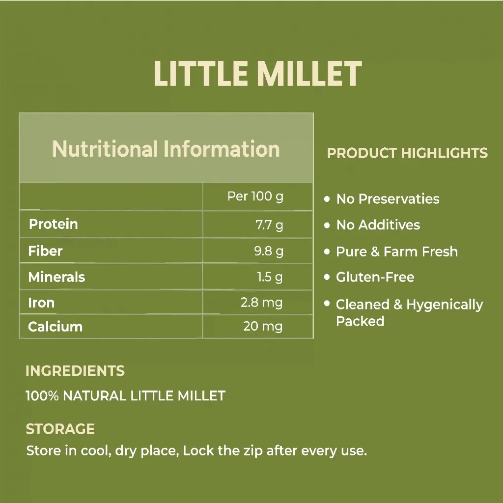 LittleMilletNutritionTable