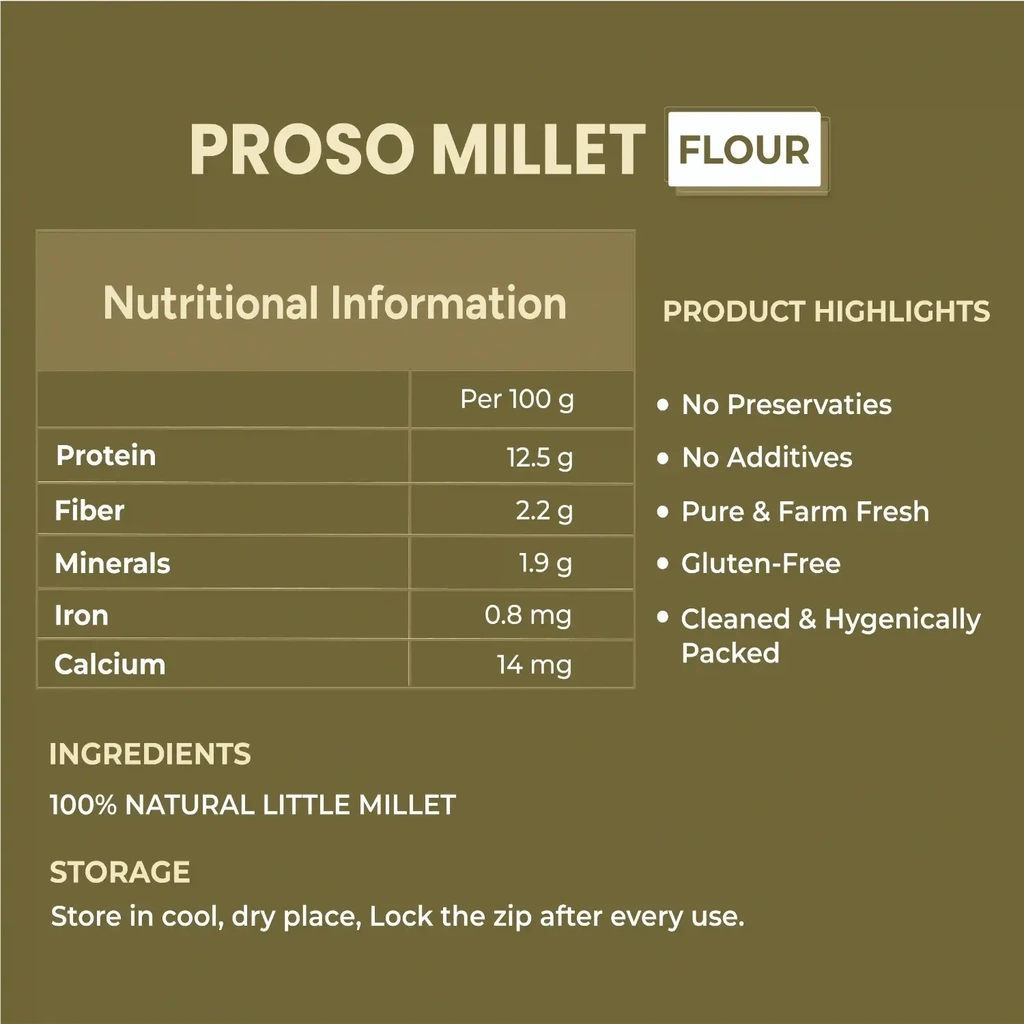 ProsoMilletflourNutritionTable
